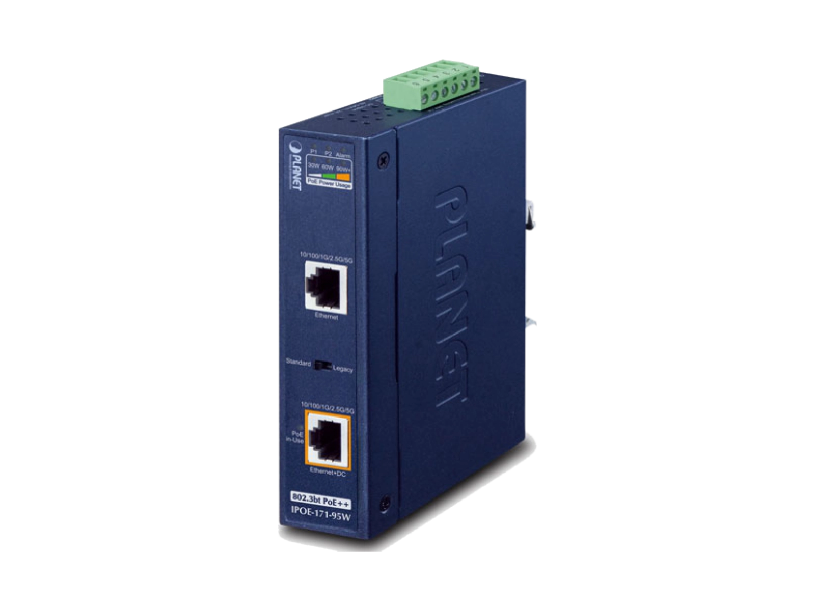 [IPOE-171-95W] Planet Industrial Single-Port PoE++ Injector
